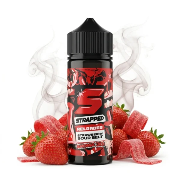Strapped Reloaded Strawberry Sour Belt Flavour Shot 30mL/120mL