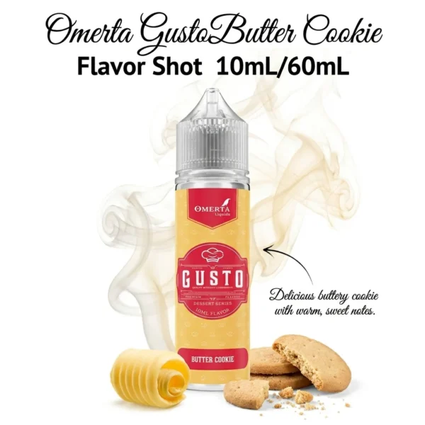 Omerta Gusto Butter Cookie Flavor Shot 10mL/60mL