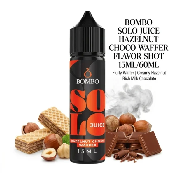 Bombo Solo Juice Hazelnut Choco Waffer Flavor Shot 15mL/60mL