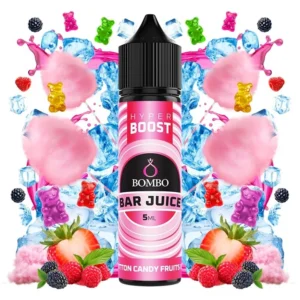 Bombo Bar Juice Hyper Boost Cotton Candy Fruits Ice Flavor Shot 5ml/60ml
