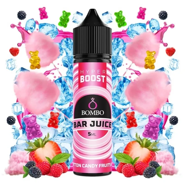 Bombo Bar Juice Hyper Boost Cotton Candy Fruits Ice Flavor Shot 5ml/60ml
