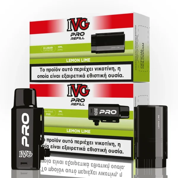IVG Pro Refill 2ml+10ml 10000 Puffs Prefilled Pod 20mg - Lemon Lime