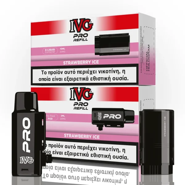 IVG Pro Refill 2ml+10ml 10000 Puffs Prefilled Pod 20mg - Strawberry Ice