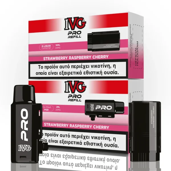 IVG Pro Refill 2ml+10ml 10000 Puffs Prefilled Pod 20mg - Strawberry Raspberry Cherry