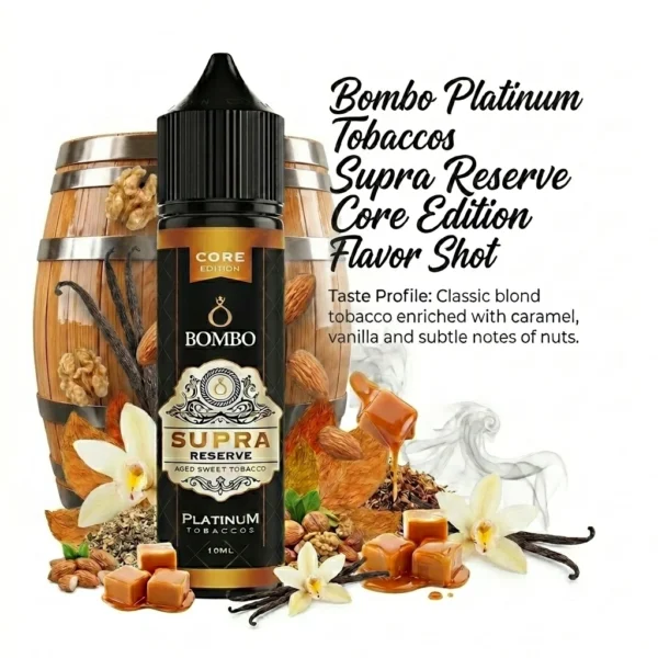 Bombo Platinum Tobaccos Supra Reserve Core Edition Flavor Shot 10mL/60mL