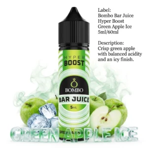 Bombo Bar Juice Hyper Boost Green Apple Ice Flavor Shot 5ml/60ml
