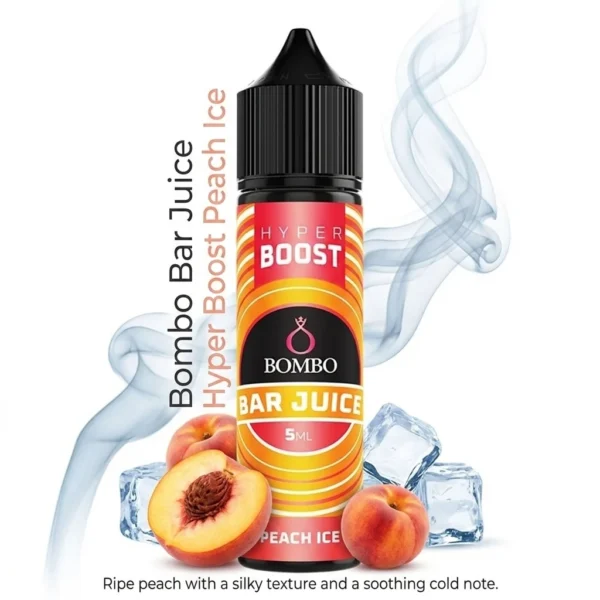 Bombo Bar Juice Hyper Boost Peach Ice Flavor Shot 5ml/60ml