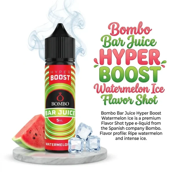 Bombo Bar Juice Hyper Boost Watermelon Ice Flavor Shot 5mL/60mL