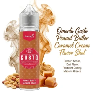 Omerta Gusto Peanut Butter Caramel Cream Flavor Shot 10mL/60mL