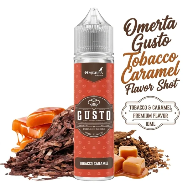 Omerta Gusto Tobacco Caramel Flavor Shot 10mL/60mL