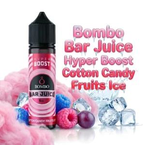 Bombo Bar Juice Hyper Boost Cotton Candy Fruits Ice Flavor Shot 5mL/60mL