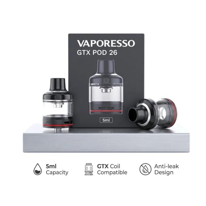 Vaporesso Gtx 26 Replacement Pod 5mL (1&Tau;&mu;&chi;)