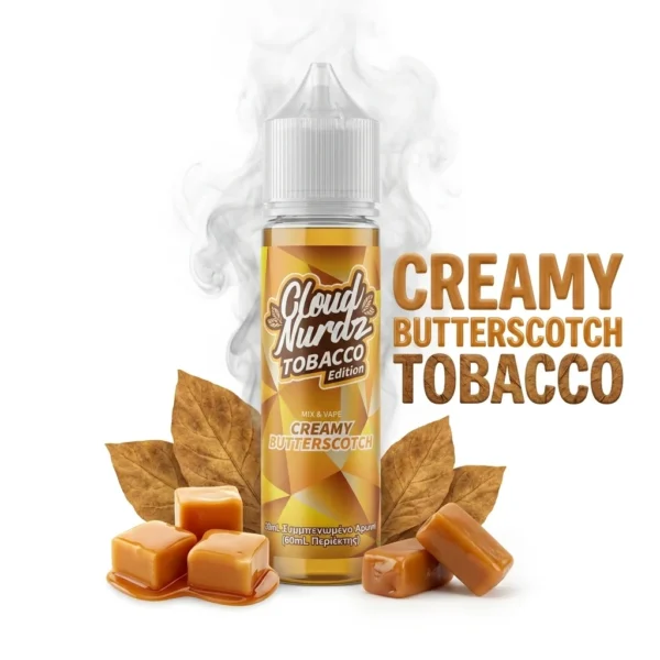 Cloud Nurdz Creamy Butterscotch Tobacco Flavor Shot 20mL/60mL