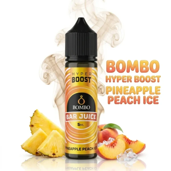 Bombo Bar Juice Hyper Boost Pineapple Peach Ice Flavor Shot 5mL/60mL