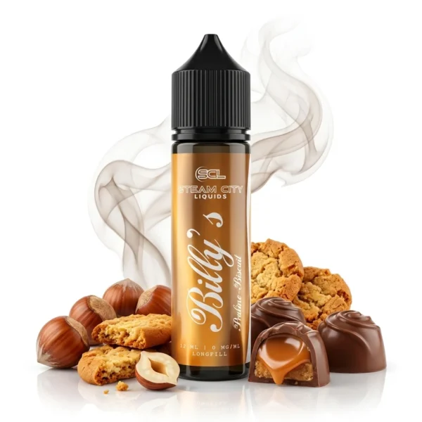 Steam City Billy&rsquo;s Praline Biscuit Flavor Shot 12mL/60mL