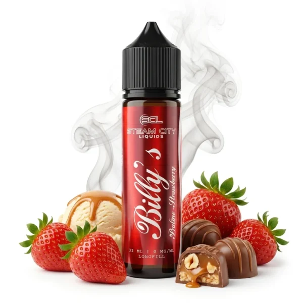 Steam City Billy&rsquo;s Praline Strawberry Flavor Shot 12mL/60mL