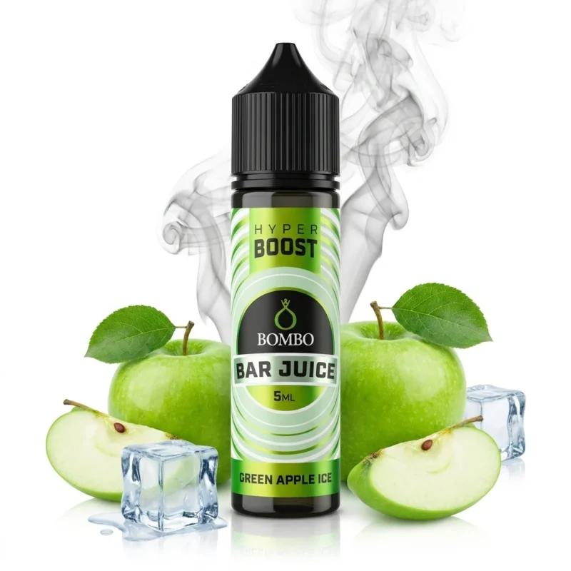 Bombo Bar Juice Hyper Boost Green Apple Ice Flavor Shot 5mL/60mL