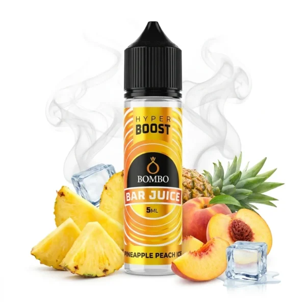 Bombo Bar Juice Hyper Boost Pineapple Peach Ice Flavor Shot 5mL/60mL