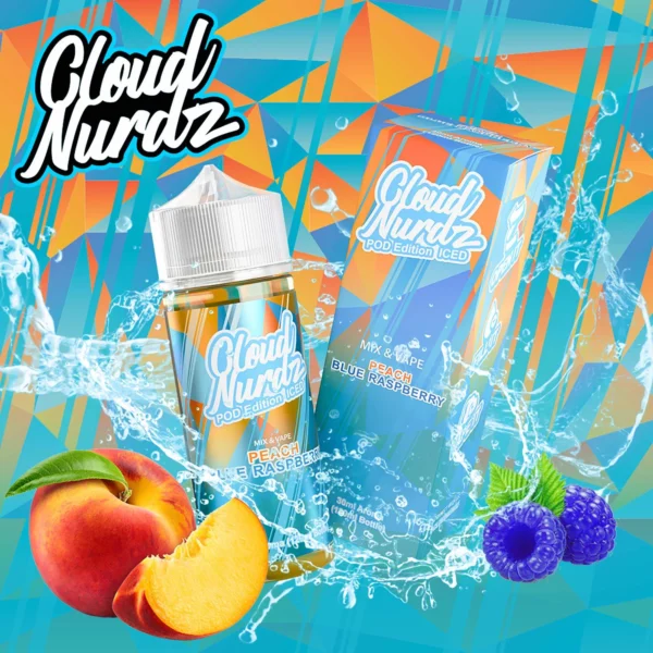 Cloud Nurdz – Peach Blue Raspberry Iced (Pod Edition)
