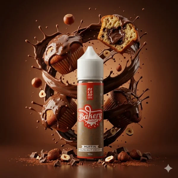 Bakery drip hazelnut muffin