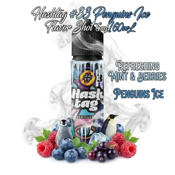 Hashtag #33 Penguins Ice Flavor Shot 6mL/60mL