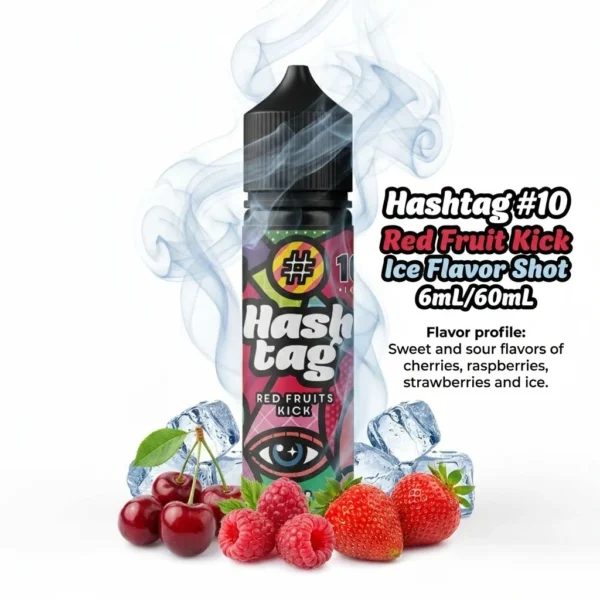 Hashtag #10 Red Fruit Kick Ice Flavor Shot 6mL/60mL