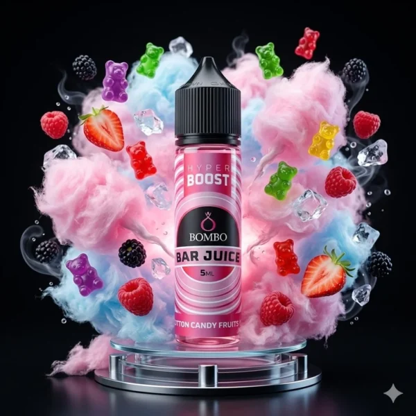Bombo Bar Juice Hyper Boost Cotton Candy Fruits Ice 5ml/60ml