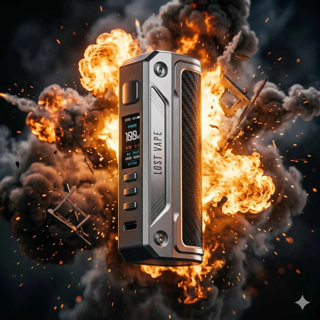 Thelema Solo 100W Box Mod SS/ Carbon Fiber