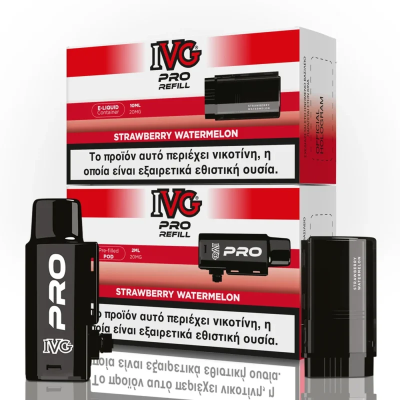 IVG Pro Refill 2ml+10ml 10000 Puffs Prefilled Pod 20mg - Strawberry Watermelon