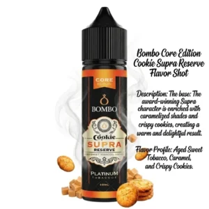 Bombo Platinum Tobaccos Cookie Supra Reserve Core Edition Flavor Shot 10mL/60mL