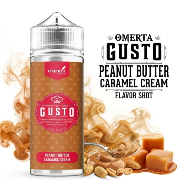 Omerta Gusto Peanut Butter Caramel Cream Flavor Shot 20mL/120mL