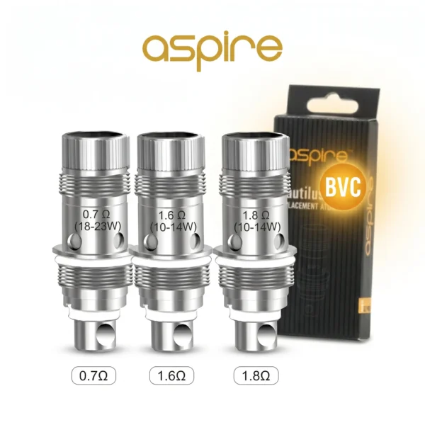 Aspire Nautilus BVC Ανταλλακτική Αντίσταση 0.7 / 1.6 / 1.8 Ohm (1 Τεμάχιο)