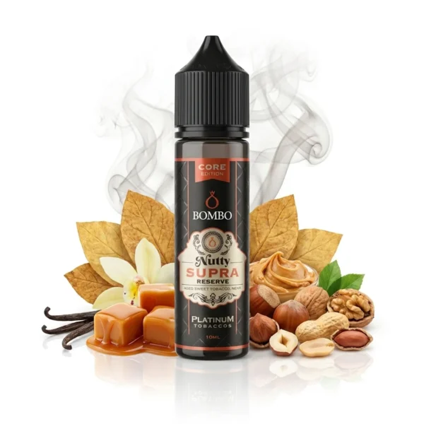 Bombo Platinum Tobaccos Nutty Supra Reserve Core Edition Flavor Shot 10mL/60mL