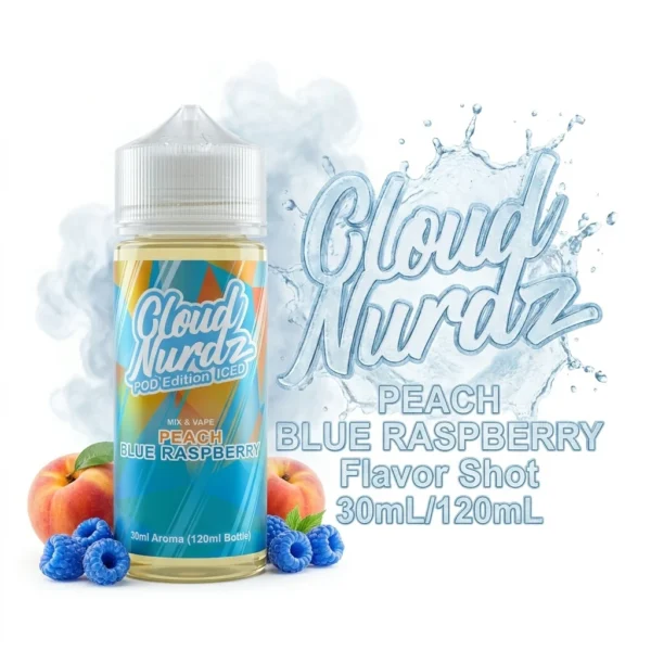 Cloud Nurdz Peach Blue Raspberry Flavor Shot 30mL/120mL
