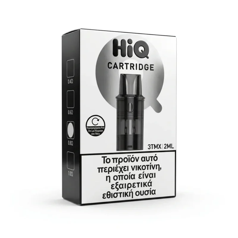 HiQ Cartridge 2mL &Alpha;&nu;&tau;&alpha;&lambda;&lambda;&alpha;&kappa;&tau;&iota;&kappa;ό Pod (1&Tau;&mu;&chi;)