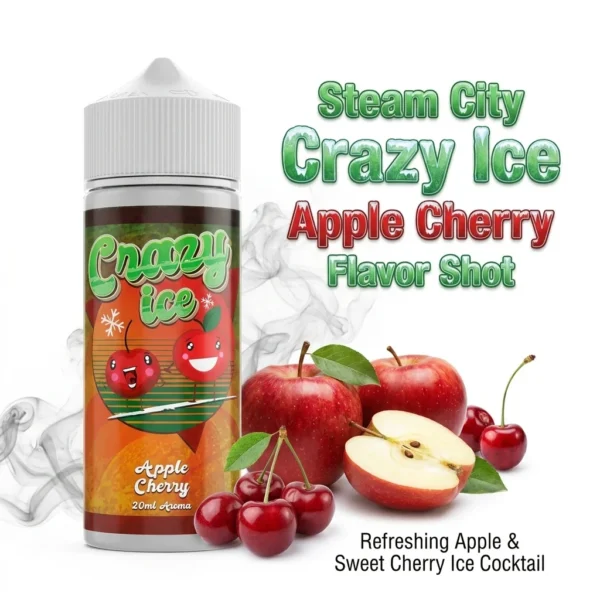 Steam City Crazy Ice Apple Cherry Flavor Shot 20mL/120mL