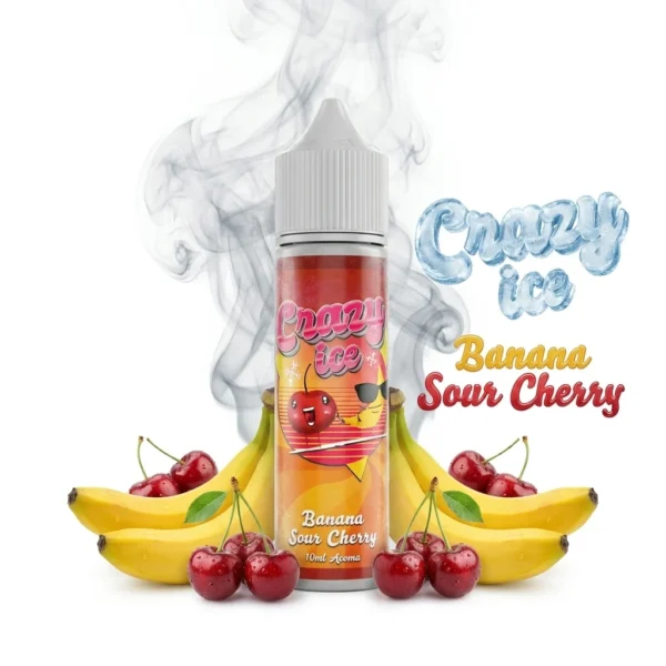 Steam City Crazy Ice Banana Sour Cherry Flavor Shot 10mL/60mL