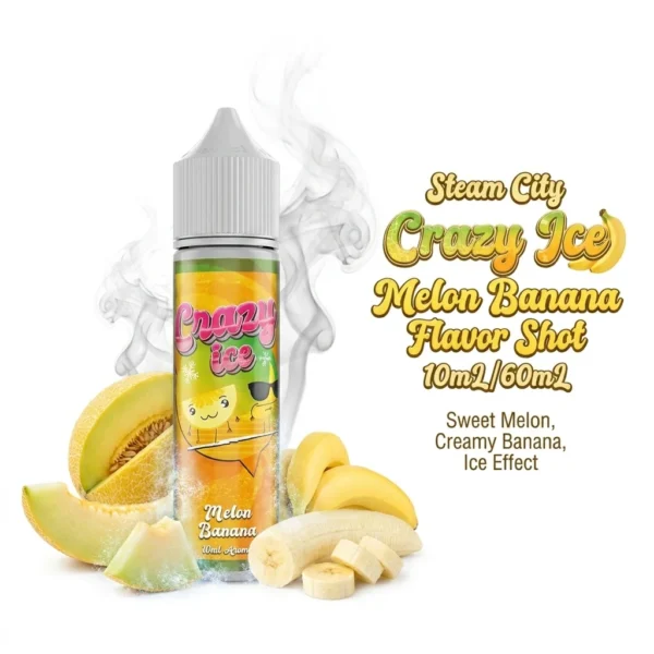 Steam City Crazy Ice Melon Banana Flavor Shot 10mL/60mL