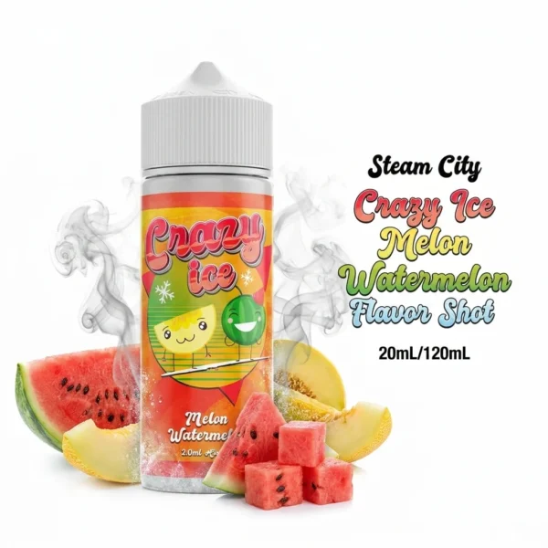 Steam City Crazy Ice Melon Watermelon Flavor Shot 20mL/120mL