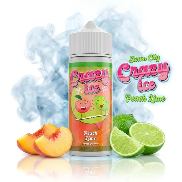 Steam City Crazy Ice Peach Lime Flavor Shot 20mL/120mL