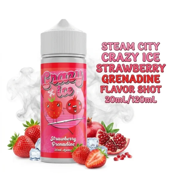 Steam City Crazy Ice Strawberry Grenadine Flavor Shot 20mL/120ml