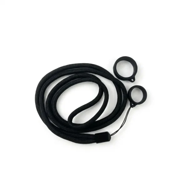 &Kappa;&omicron;&rho;&delta;ό&nu;&iota; &Lambda;&alpha;&iota;&mu;&omicron;ύ Lanyard &mu;&epsilon; Silicone Ring &ndash; Black (1 &Tau;&mu;&chi;)