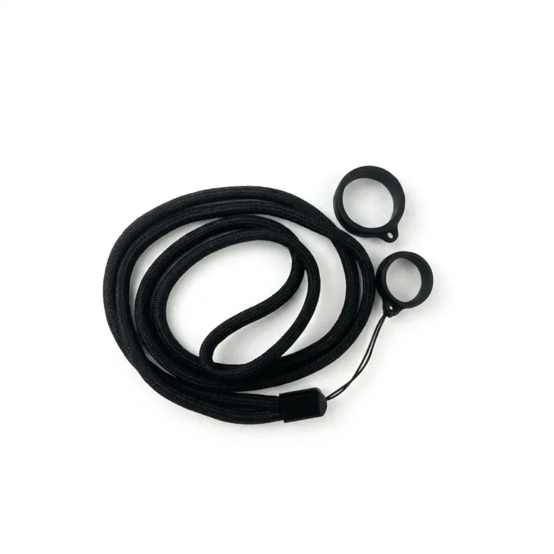 &Kappa;&omicron;&rho;&delta;ό&nu;&iota; &Lambda;&alpha;&iota;&mu;&omicron;ύ Lanyard &mu;&epsilon; Silicone Ring &ndash; Black (1 &Tau;&mu;&chi;)