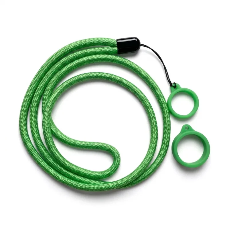 &Kappa;&omicron;&rho;&delta;ό&nu;&iota; &Lambda;&alpha;&iota;&mu;&omicron;ύ Lanyard &mu;&epsilon; Silicone Ring &ndash; Green (1 &Tau;&mu;&chi;)