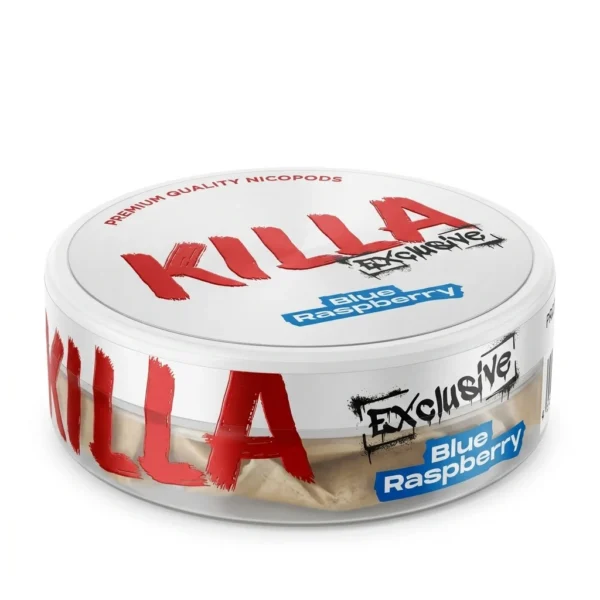 Killa Blue Raspberry Extra Strong Nicotine Pouches 16mg/g (20 &Sigma;&alpha;&kappa;&omicron;&upsilon;&lambda;ά&kappa;&iota;&alpha;)