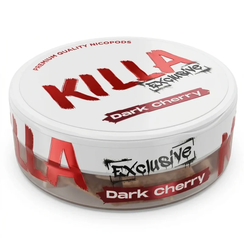 Killa Dark Cherry Extra Strong Nicotine Pouches 16mg/g (20 &Sigma;&alpha;&kappa;&omicron;&upsilon;&lambda;ά&kappa;&iota;&alpha;)
