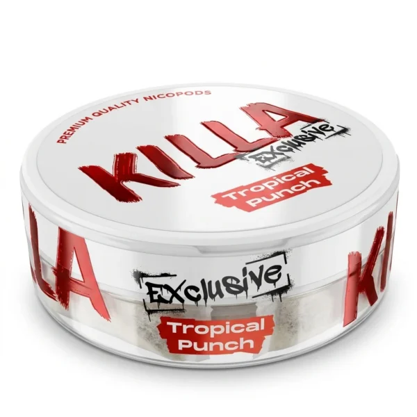 Killa Tropical Punch Extra Strong Nicotine Pouches 16mg/g (20 &Sigma;&alpha;&kappa;&omicron;&upsilon;&lambda;ά&kappa;&iota;&alpha;)