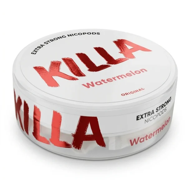 Killa Watermelon Extra Strong Nicotine Pouches 16mg/g (20 &Sigma;&alpha;&kappa;&omicron;&upsilon;&lambda;ά&kappa;&iota;&alpha;)