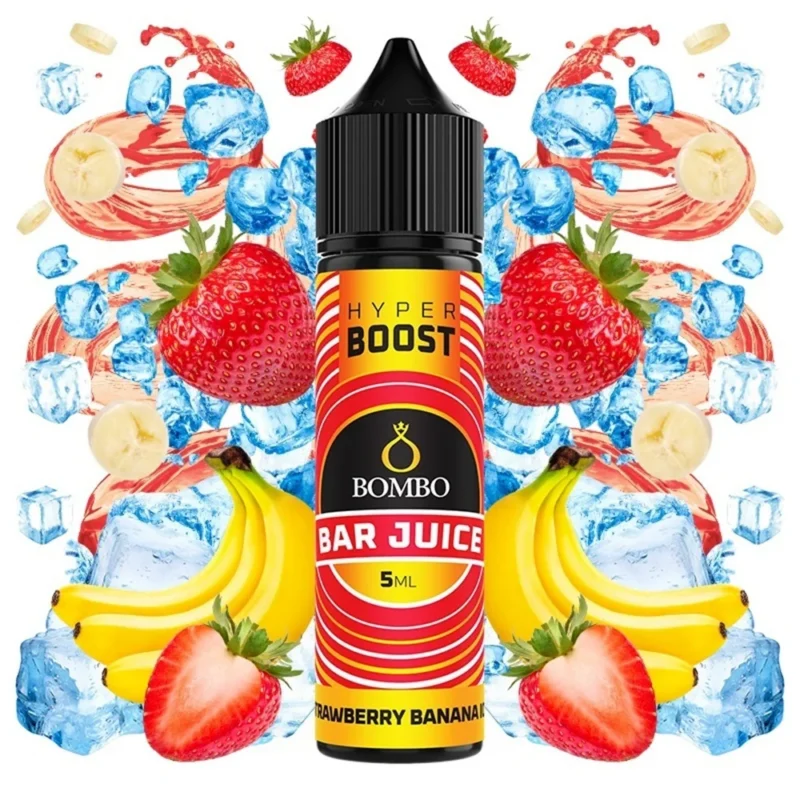 Bombo Bar Juice Hyper Boost Strawberry Banana Ice Flavor Shot 5ml/60ml