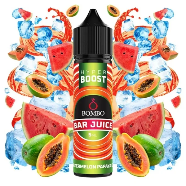 Bombo Bar Juice Hyper Boost Watermelon Papaya Ice Flavor Shot 5ml/60ml